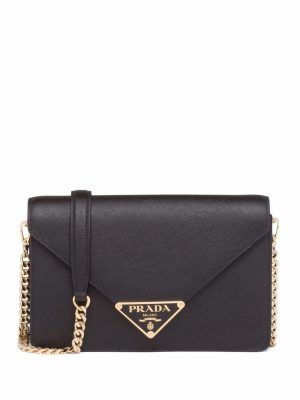 Prada triangle logo-plaque crossbody bag