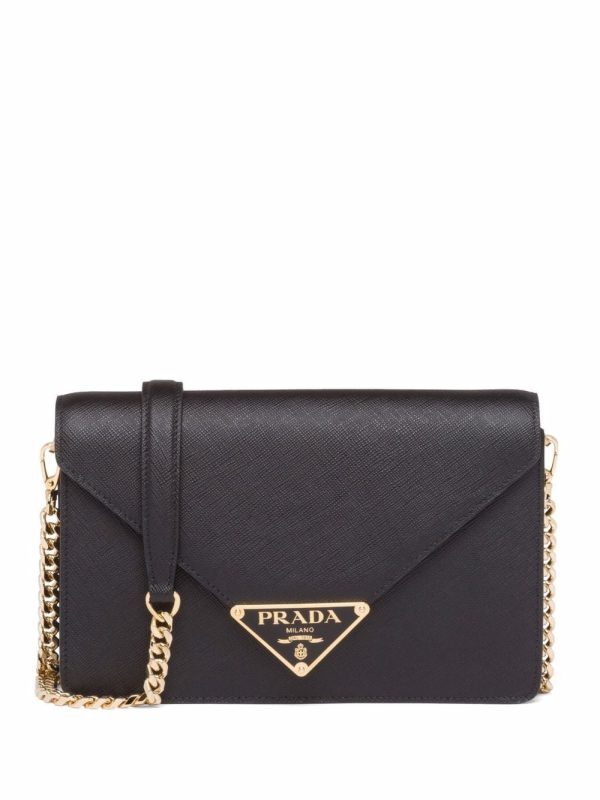 Prada triangle logo-plaque crossbody bag