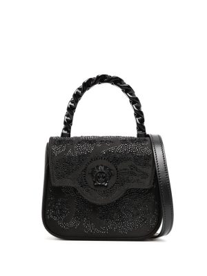 Versace Medusa-plaque crystal-embellished shoulder bag