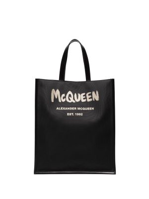 Alexander McQueen brushed logo tote bag