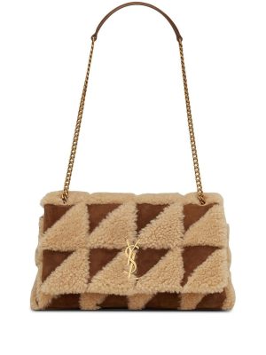 Saint Laurent shearling panelled shoulder bag