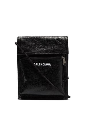 Balenciaga Explorer Arena cracked leather messenger bag