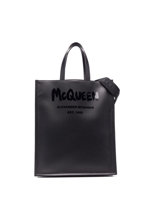 Alexander McQueen logo-print tote bag