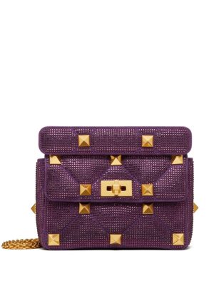Valentino Garavani medium Roman Stud rhinestone-embellished shoulder bag