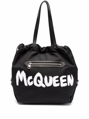 Alexander McQueen The Bundle logo tote bag