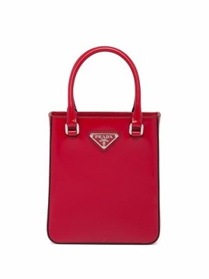 Prada small brushed tote bag
