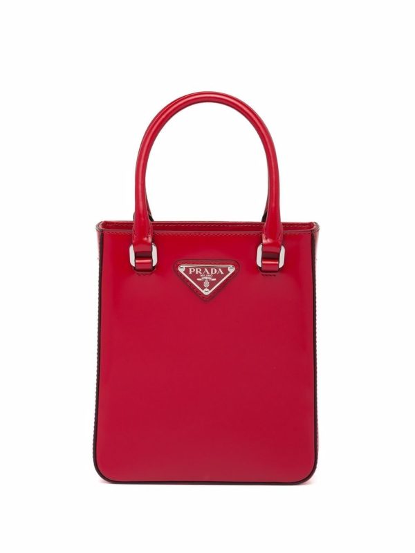 Prada small brushed tote bag
