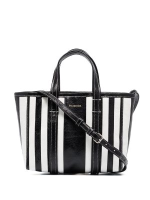 Balenciaga small Barbes East-West striped shopper tote