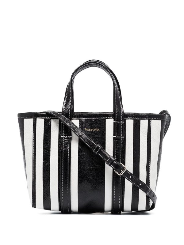 Balenciaga small Barbes East-West striped shopper tote