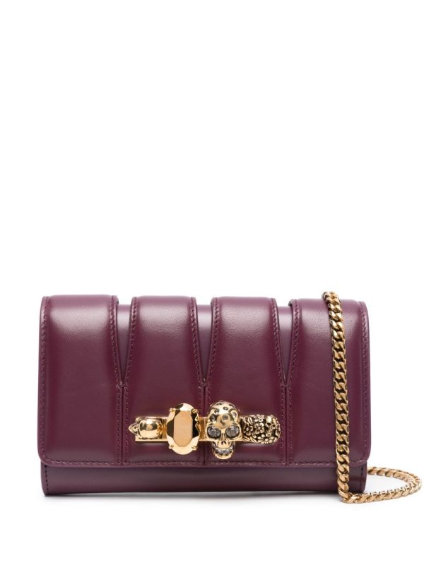 Alexander McQueen Skull quilted clutch bag