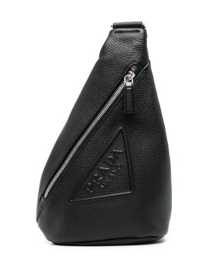 Prada Cross logo-embossed backpack