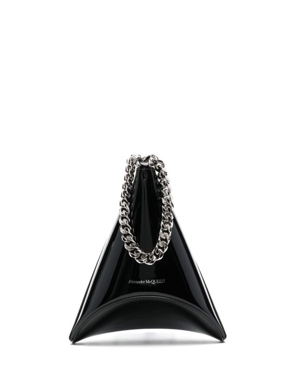 Alexander McQueen Curve leather pouch