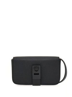Ferragamo Gancini-plaque leather crossbody bag