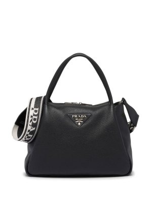 Prada Large logo-plaque tote bag