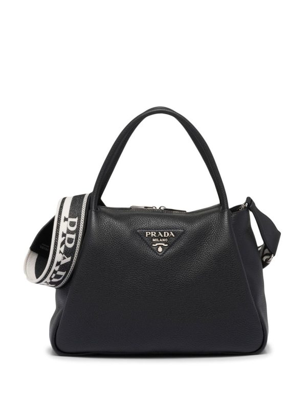 Prada Large logo-plaque tote bag