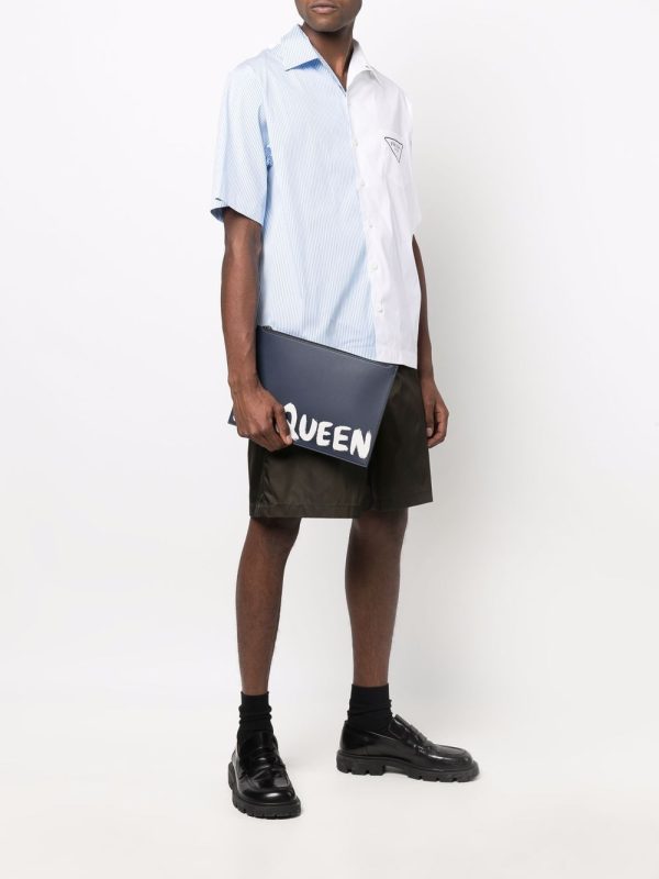Alexander McQueen logo-print clutch bag - Image 2