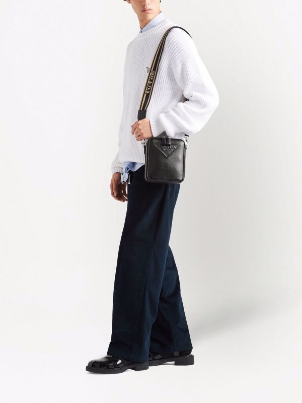 Prada logo-embossed Saffiano leather bag - Image 2