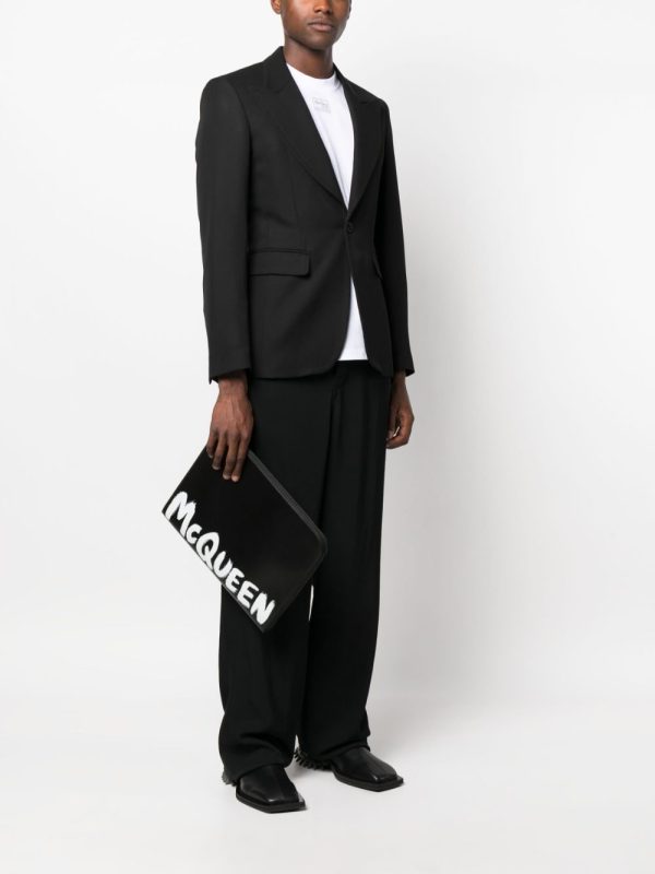 Alexander McQueen Graffiti logo-print clutch - Image 5