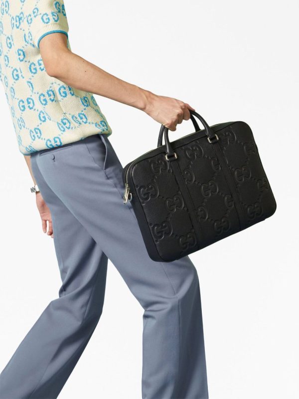 Gucci debossed-logo laptop bag - Image 2