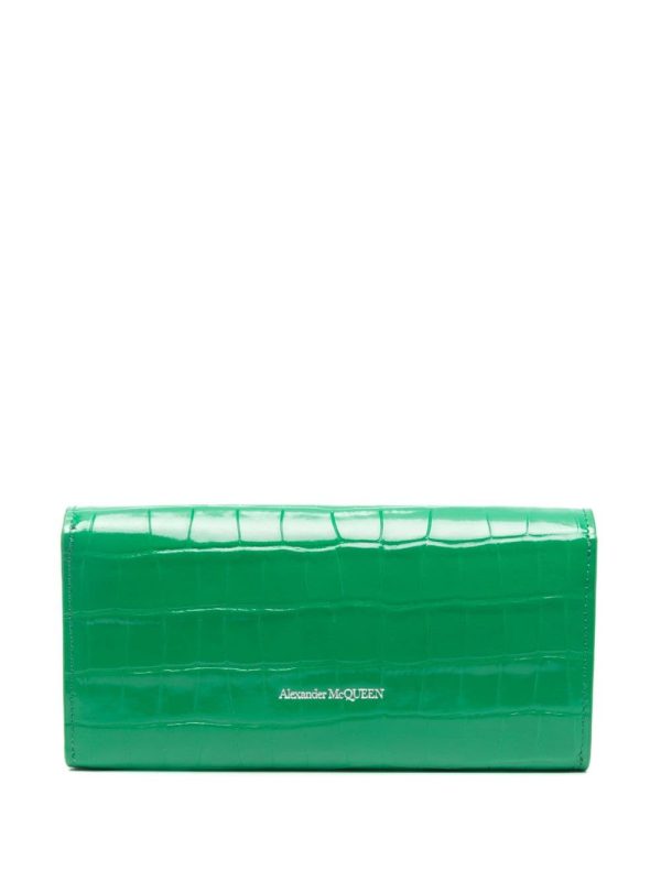 Alexander McQueen Skull crocodile-effect shoulder bag - Image 2