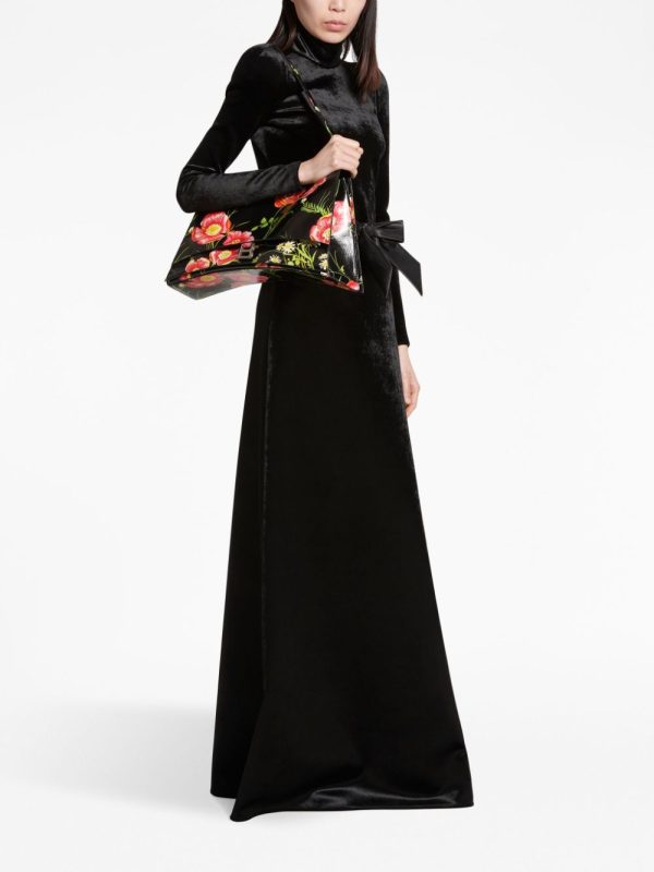 Balenciaga large Crush Sling floral-print shoulder bag - Image 2