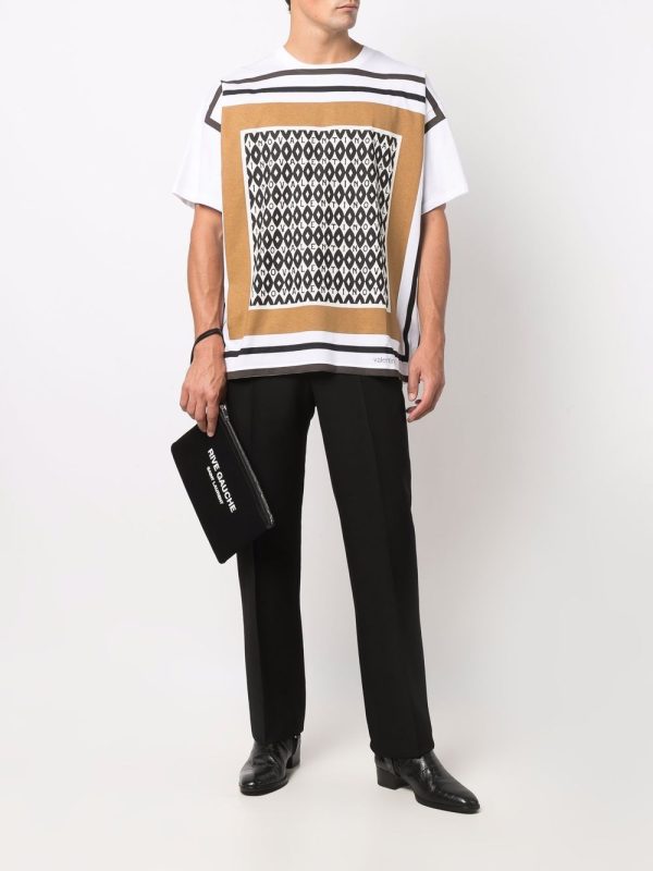 Saint Laurent Rive Gauche logo-print clutch - Image 2