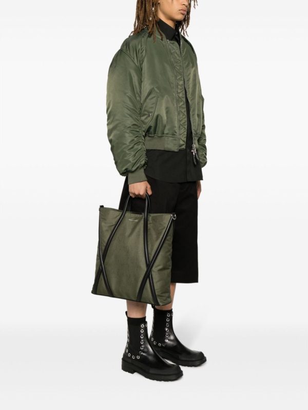 Alexander McQueen panelled-leather gabardine bag - Image 2