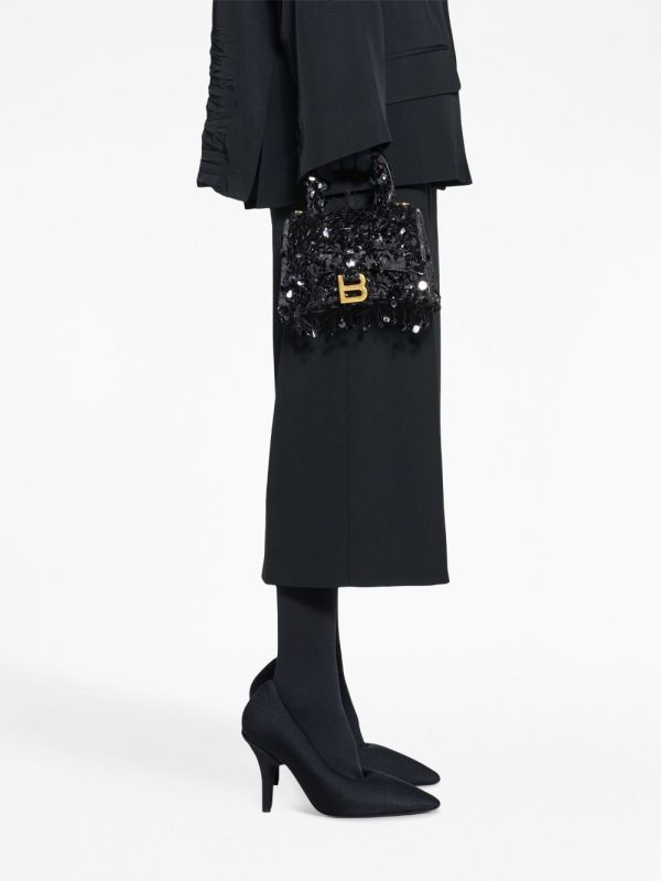 Balenciaga Hourglass XS sequin-embellished bag - Image 2