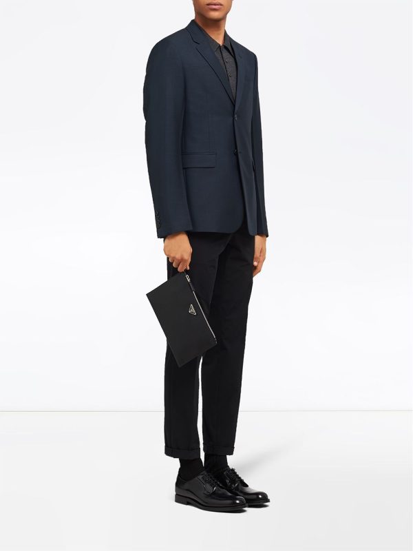 Prada logo plaque clutch - Image 2