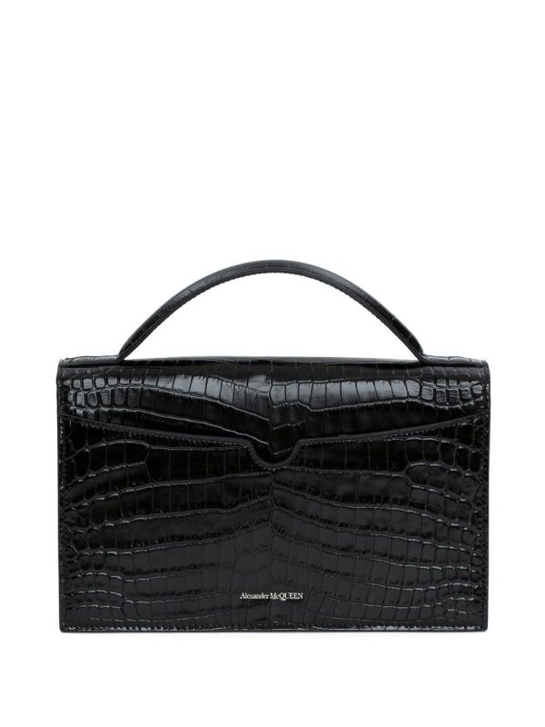 Alexander McQueen Skull crocodile-embossed shoulder bag - Image 2