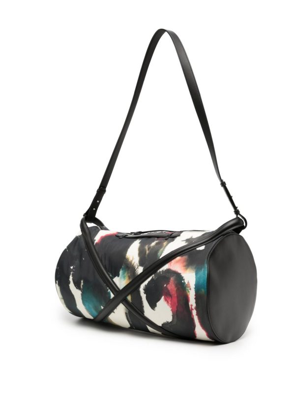 Alexander McQueen Watercolour Graffiti-print leather holdall - Image 2