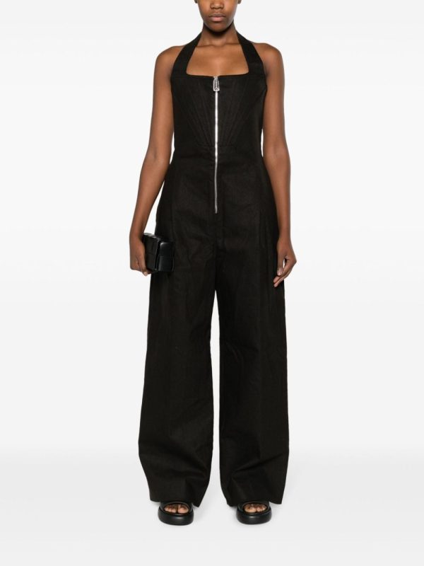 Bottega Veneta   halterneck linen jumpsuit - Image 2