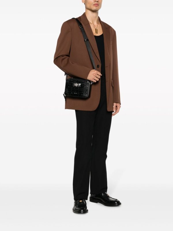 Versace croc-embossed crossbody bag - Image 2