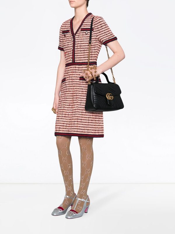 Gucci black GG Marmont small top handle bag - Image 2