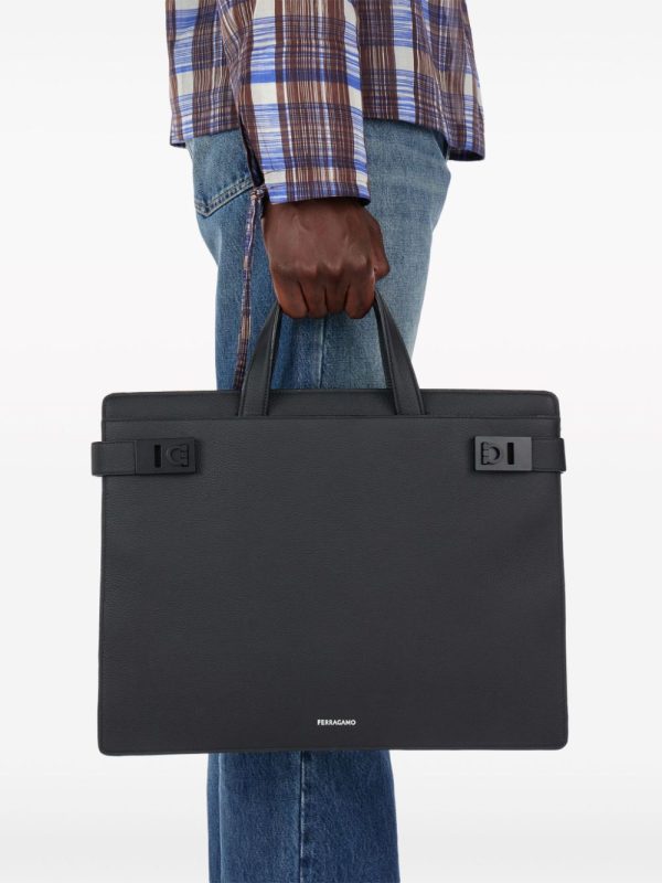 Ferragamo Gancini-buckle leather briefcase - Image 2