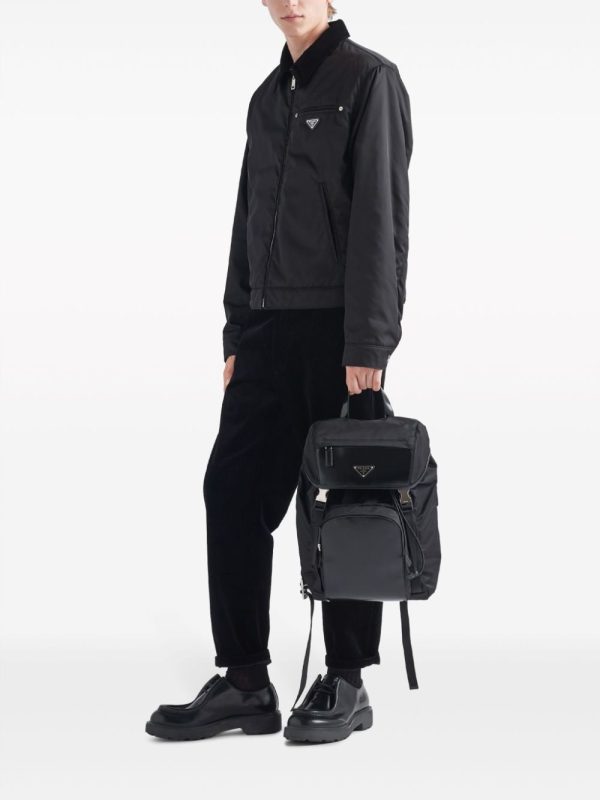 Prada triangle-logo panelled backpack - Image 2