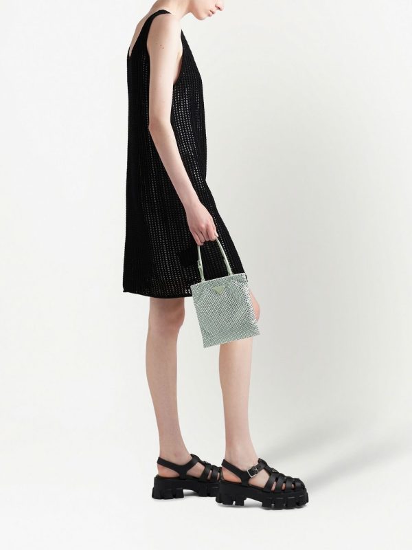 Prada crystal-embellished satin handbag - Image 2