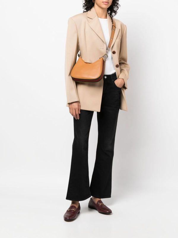 Gucci Web-trim leather shoulder bag - Image 2