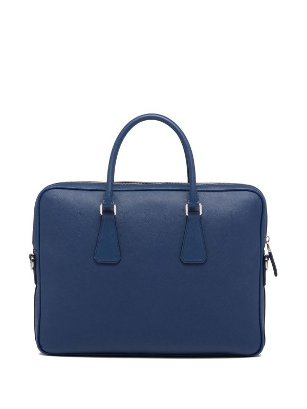 Prada triangle-logo Saffiano leather briefcase - Image 2