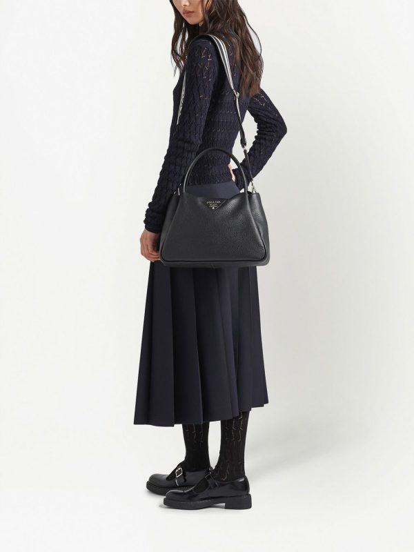Prada Large logo-plaque tote bag - Image 2