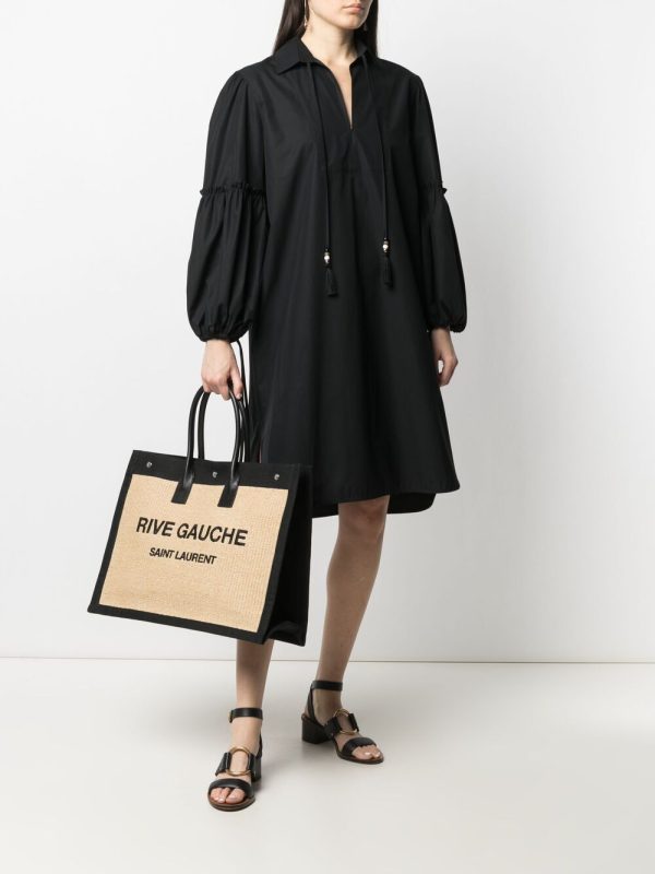 Saint Laurent Rive Gauche straw tote bag - Image 2