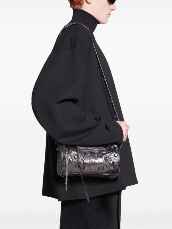 Balenciaga Le Cagole metallic-finish shoulder bag - Image 2