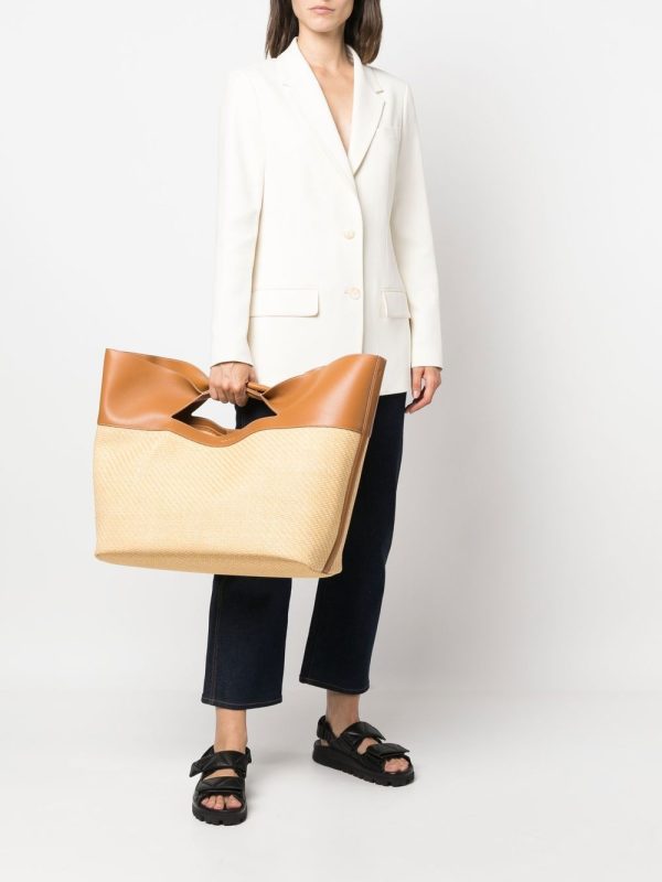 Alexander McQueen The Bow straw-woven tote bag - Image 2
