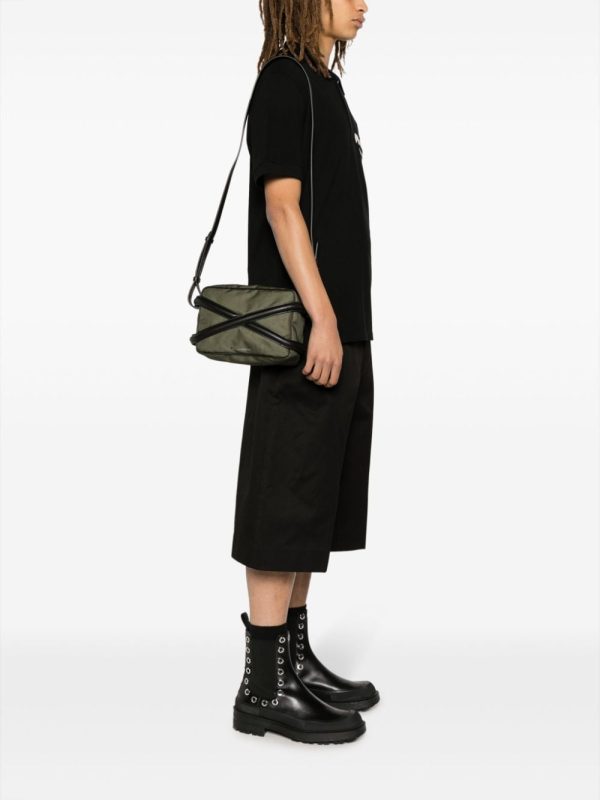 Alexander McQueen panelled-leather gabardine bag - Image 2