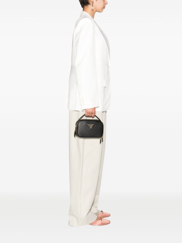 Prada triangle-logo leather tote bag - Image 2