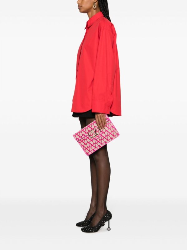 Valentino Garavani Locò Toile Iconographe clutch - Image 2