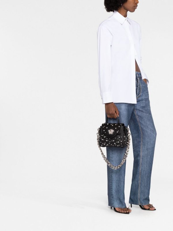 Versace small La Medusa studded top-handle bag - Image 2