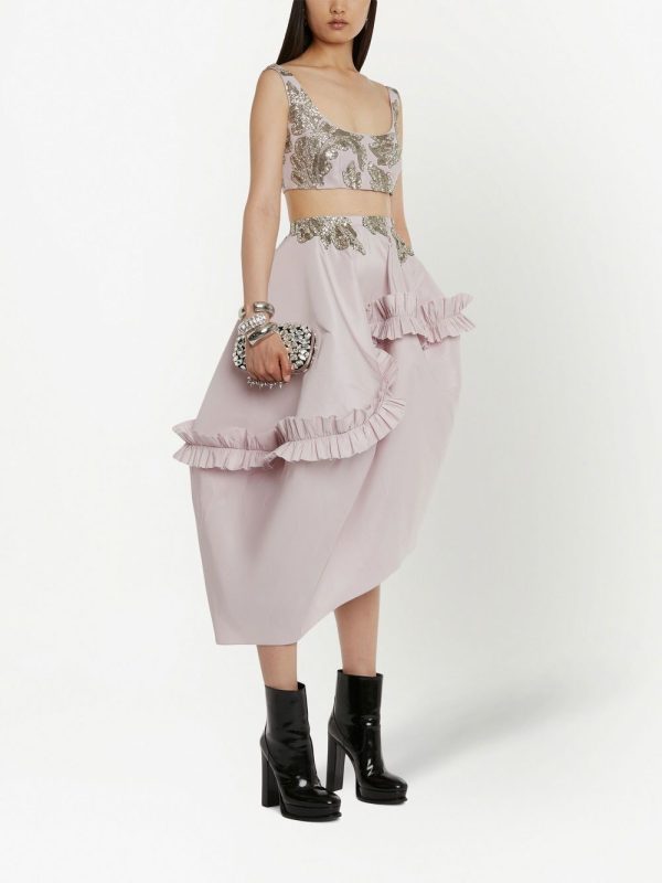 Alexander McQueen crystal-embellishment four-ring clutch bag - Image 6