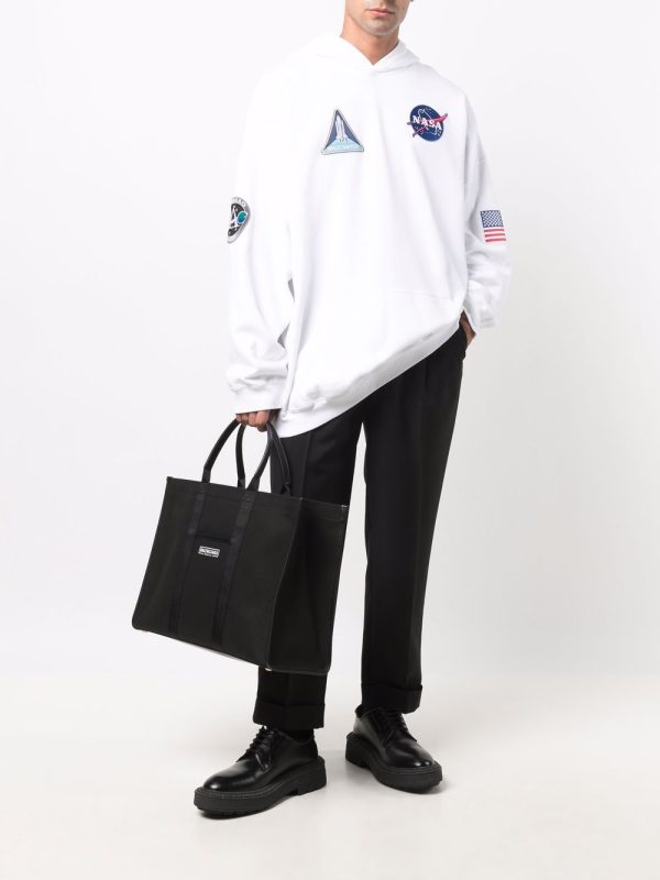 Balenciaga logo-patch organic cotton tote - Image 2
