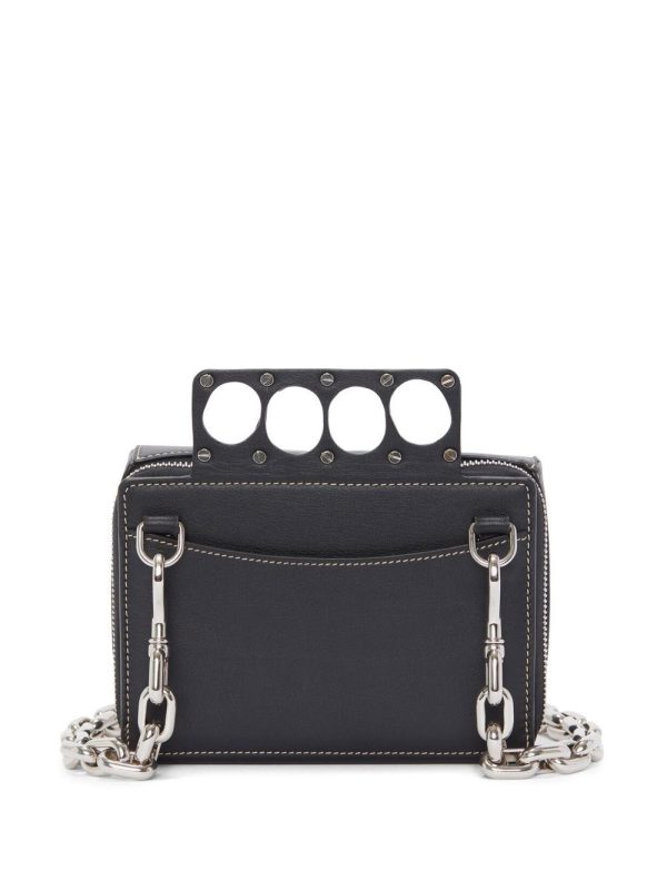 Alexander McQueen logo-lettering leather mini bag - Image 2